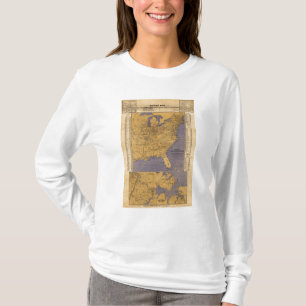 Camiseta Mapa de los estados atlánticos