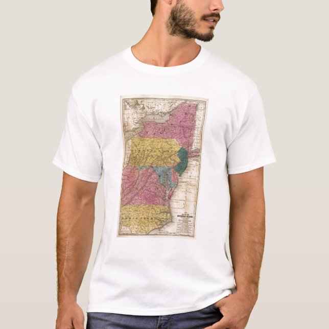 Camiseta Mapa de los estados medios (Anverso)