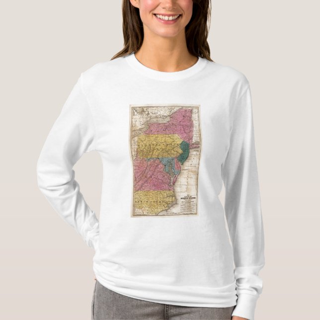 Camiseta Mapa de los estados medios (Anverso)