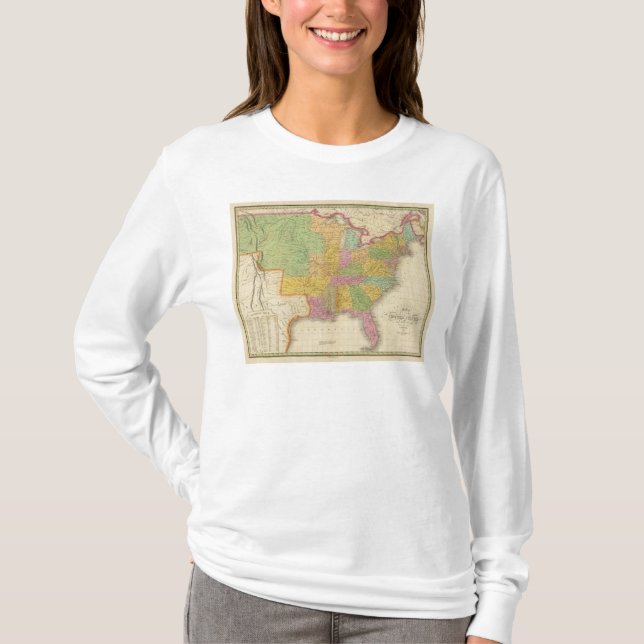 Camiseta Mapa de los Estados Unidos (Anverso)