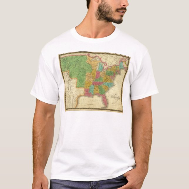 Camiseta Mapa de los Estados Unidos (Anverso)