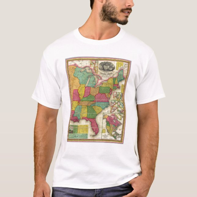 Camiseta Mapa de los Estados Unidos 2 (Anverso)