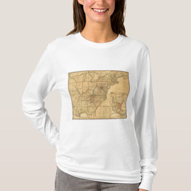 Camiseta Mapa de los Estados Unidos 4 (Anverso)