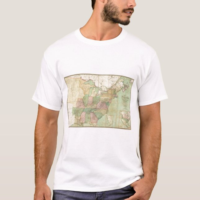 Camiseta Mapa de los Estados Unidos 6 (Anverso)