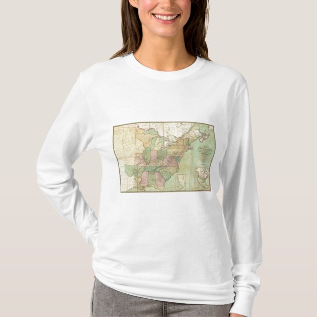 Camiseta Mapa de los Estados Unidos 6 (Anverso)