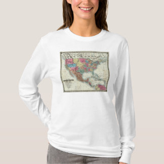Camiseta Mapa de los Estados Unidos, Canadá, México