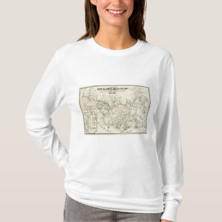 Camiseta Mapa de los nuevos campos del oro de Alaska