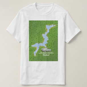 Camiseta Mapa de Lough Derg Ireland