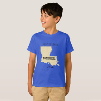 Camiseta - Mapa de Luisiana con ciudad
