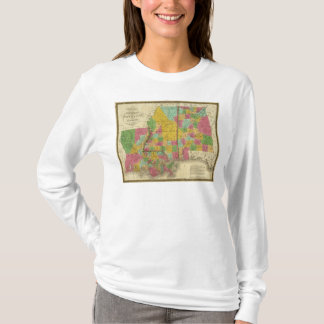 Camiseta Mapa de Luisiana, de Mississippi y de Alabama