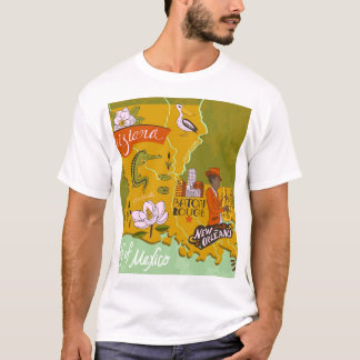 Camiseta Mapa de Luisiana ilustrado: aspectos más destacado