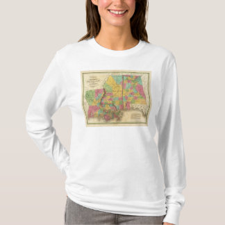 Camiseta Mapa de Luisiana Mississippi y de Alabama