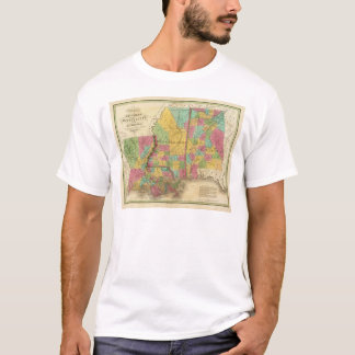 Camiseta Mapa de Luisiana Mississippi y de Alabama