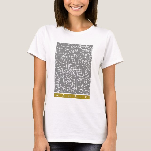 Camiseta mapa de Madrid (Anverso)