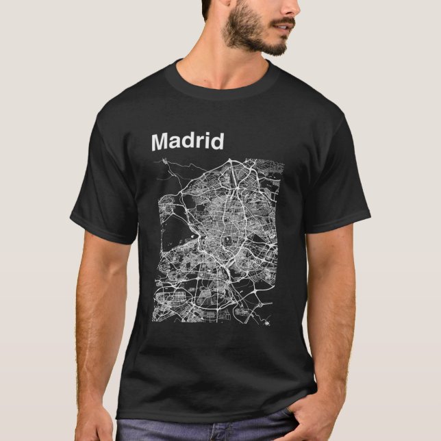Camiseta Mapa de Madrid España (Anverso)