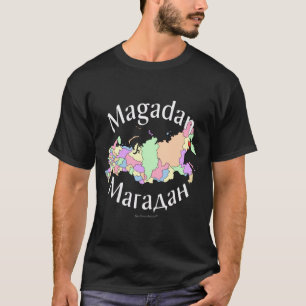 Camiseta Mapa de Magadan Rusia
