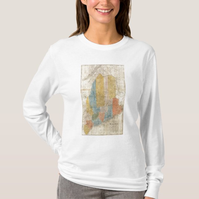 Camiseta Mapa de Maine (Anverso)