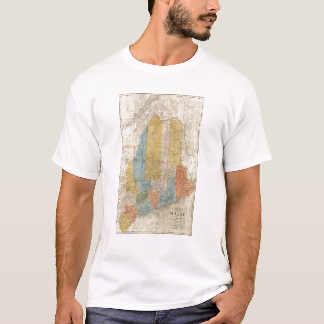 Camiseta Mapa de Maine (Anverso)