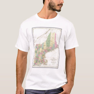 Camiseta Mapa de Maine, New Hampshire, Vermont