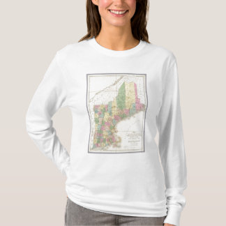 Camiseta Mapa de Maine, New Hampshire, Vermont