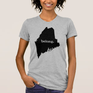 Camiseta Mapa de Maine State Belong