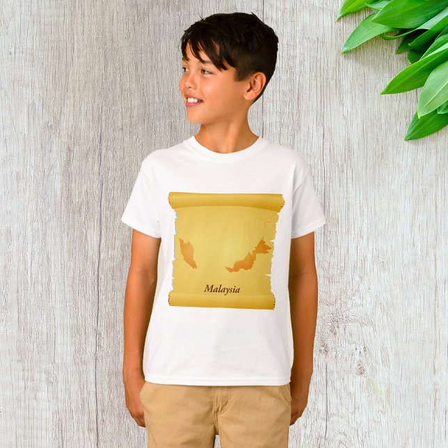 Camiseta Mapa de Malasia de época recorre Viajes del Viejo  (Subido por el creador)