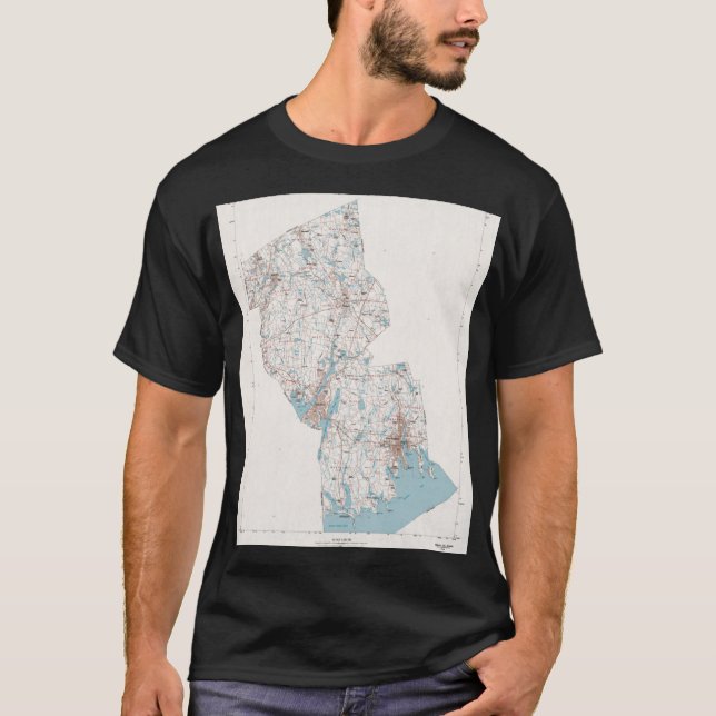 Camiseta Mapa de MAMÁES del condado de Bristol 1980 en el s (Anverso)