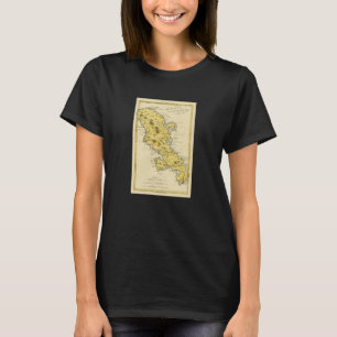 Camiseta Mapa de Martinica Vintage 1780