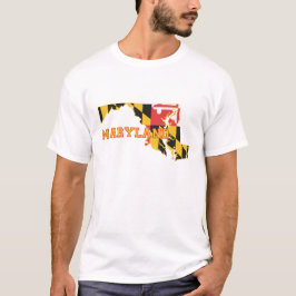 Camiseta Mapa de Maryland Maryland Bandera del Estado Maryl