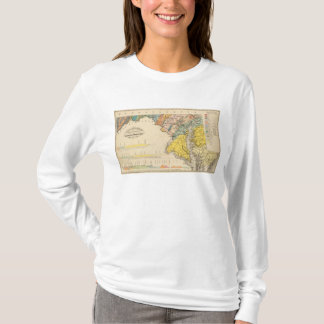 Camiseta Mapa de Maryland y del distrito de Columbia