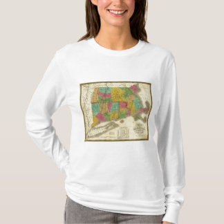 Camiseta Mapa de Massachusetts y de Connecticut