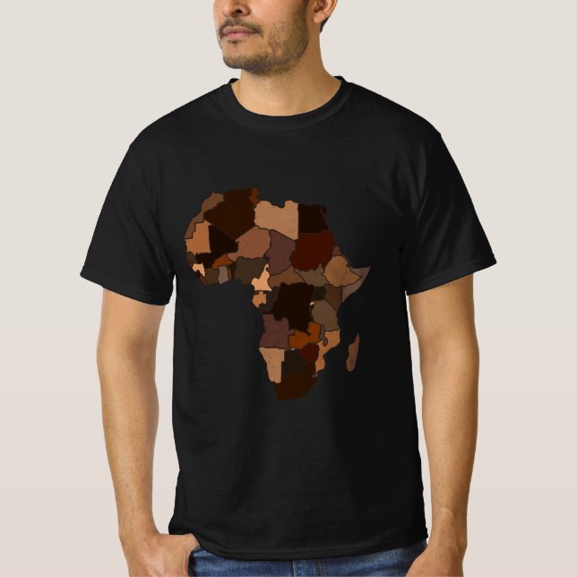 Camiseta Mapa de Melanin Africa Tee Unisex (Anverso)