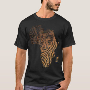 Camiseta Mapa de Melanin Shades Africa - Huella digital del