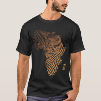 Camiseta Mapa de Melanin Shades Africa - Huella digital del