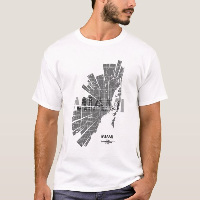 Camiseta Mapa de Miami (Anverso)