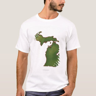 Camiseta Mapa de Michigan 4