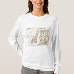 Camiseta Mapa de Michigan y parte del territorio de
