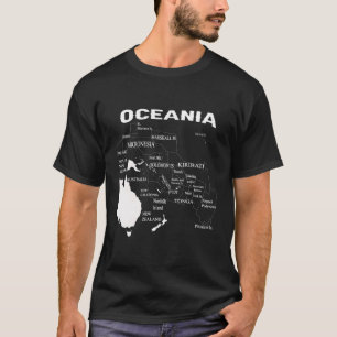 Camiseta Mapa de Micronesia Mapa de Polinesia Mapa de Melan