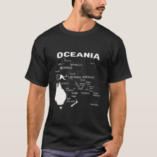 Camiseta Mapa de Micronesia Mapa de Polinesia Mapa de Melan