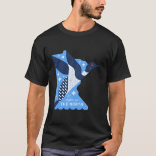 Camiseta Mapa De Minnesota Con Espíritu De Aves De Lomo Del