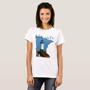 Camiseta Mapa de Minnesota con faro