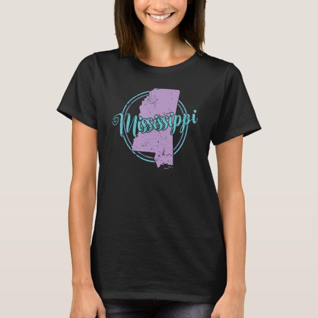 Camiseta Mapa de Misisipi América (Anverso)