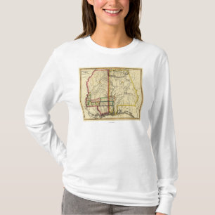 Camiseta Mapa de Mississippi y de AlabamaPanoramic