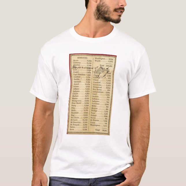 Camiseta Mapa de Missouri (Anverso)