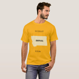 Camiseta - Mapa de Montana con ciudad