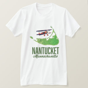 Camiseta Mapa de Nantucket Massachusetts