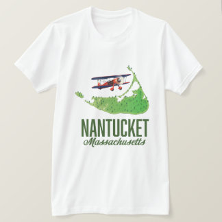 Camiseta Mapa de Nantucket Massachusetts