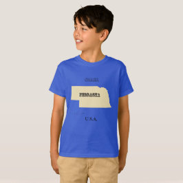 Camiseta - Mapa de Nebraska con ciudad