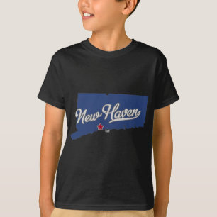 Camiseta Mapa de New Haven Connecticut Ct