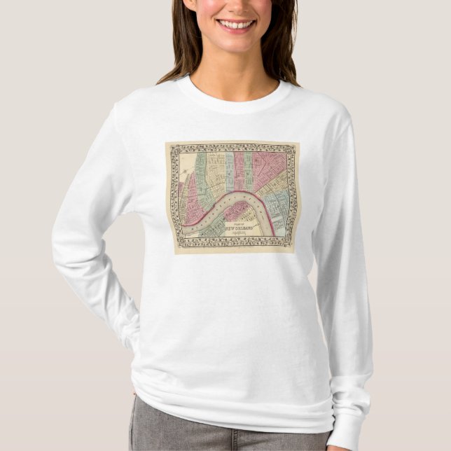 Camiseta Mapa de New Orleans de Mitchell (Anverso)